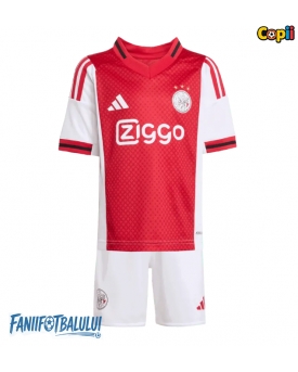 Ajax Echipament de Fotbal Replică 2025-26 Copii Acasa (+ Șorturi)